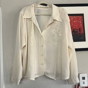 Vintage Kathy Che Embroidered Blouse